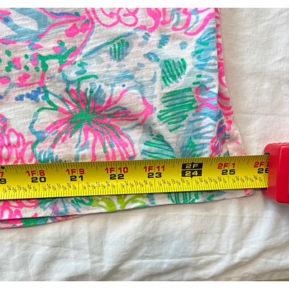 Lilly Pulitzer Womens Pink and Green Floral Short Sleeve Tee - Picture 6 of 8